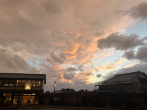 出雲神社の夕空