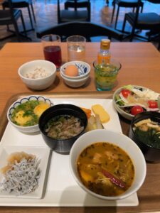 ホテルのモーニングビュッフェ